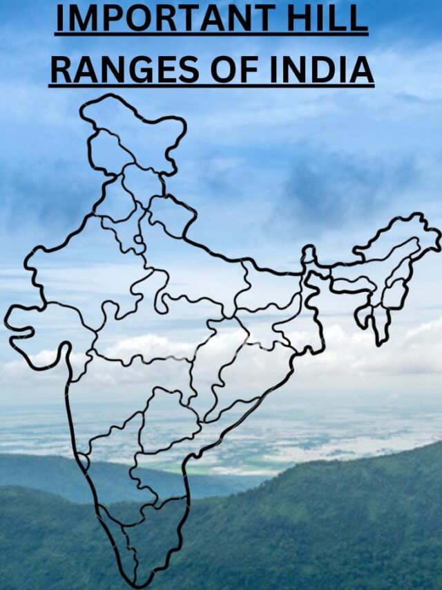 IMPORTANT HILL RANGES IN INDIA